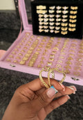 small rollie heart hoops image 0