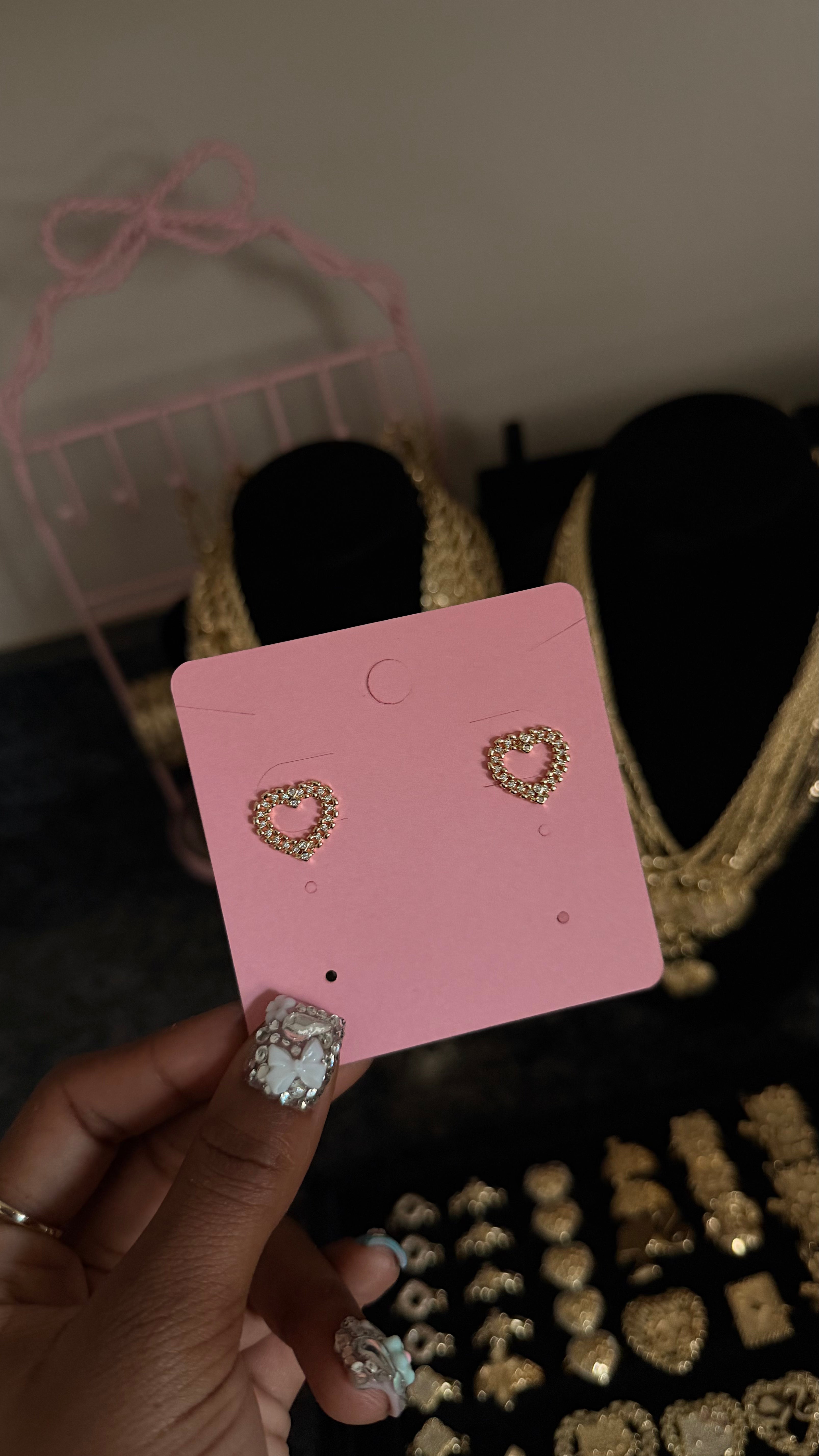 rollie heart studs  image 0
