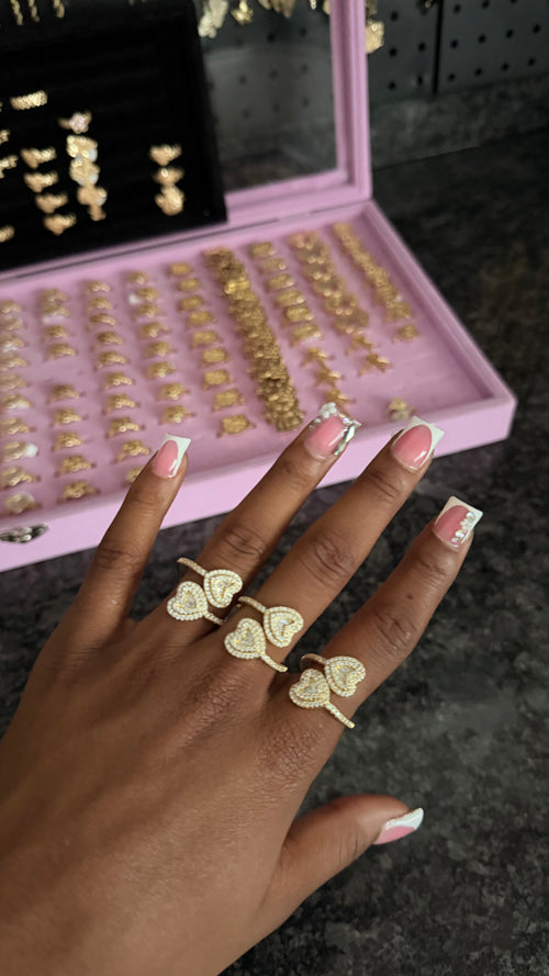 adjustable heart ring image 0