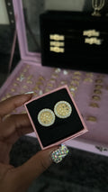 XL CIRCLE NUGGET STUDS