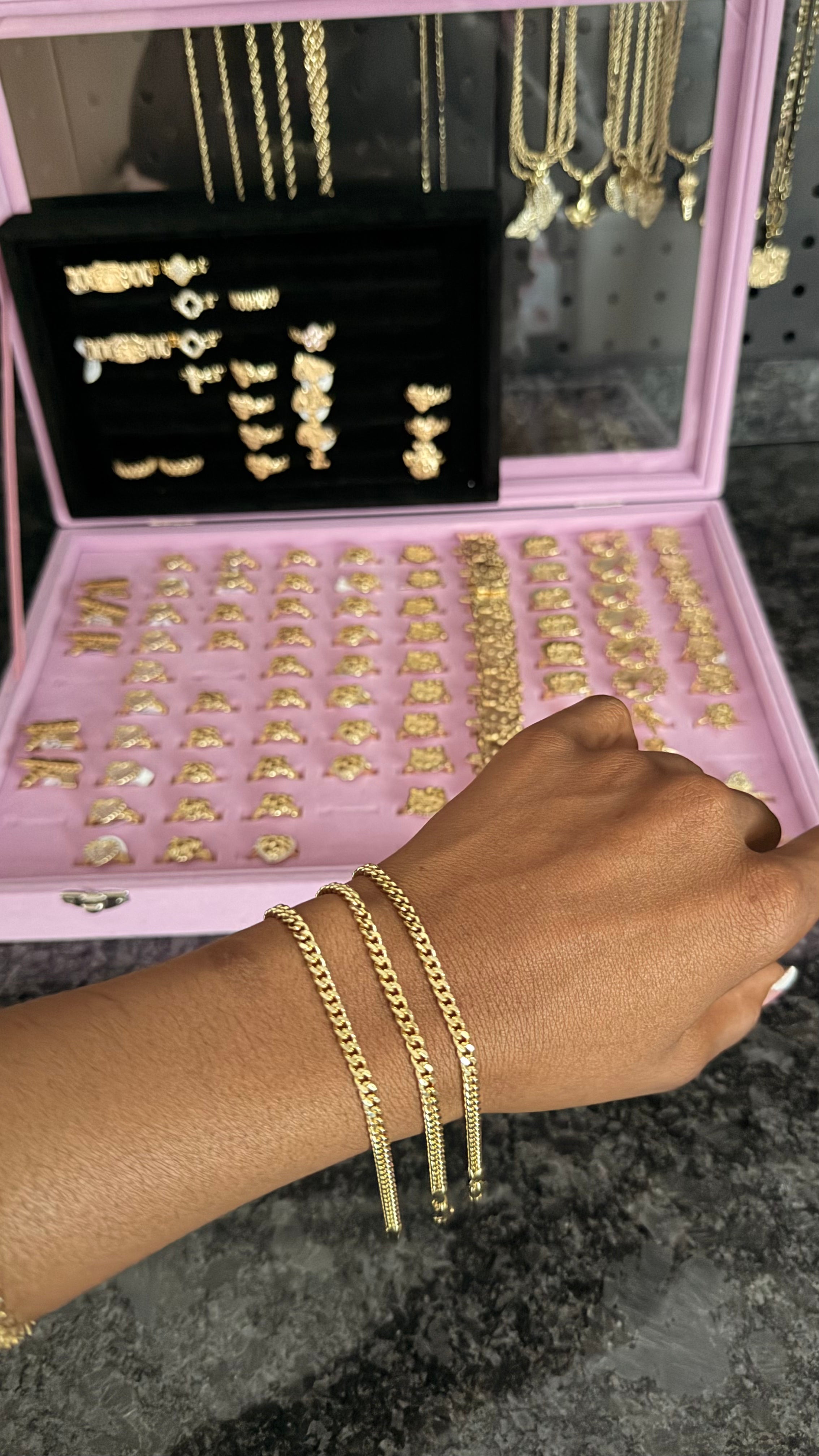 gold filled cuban bracelet image 0