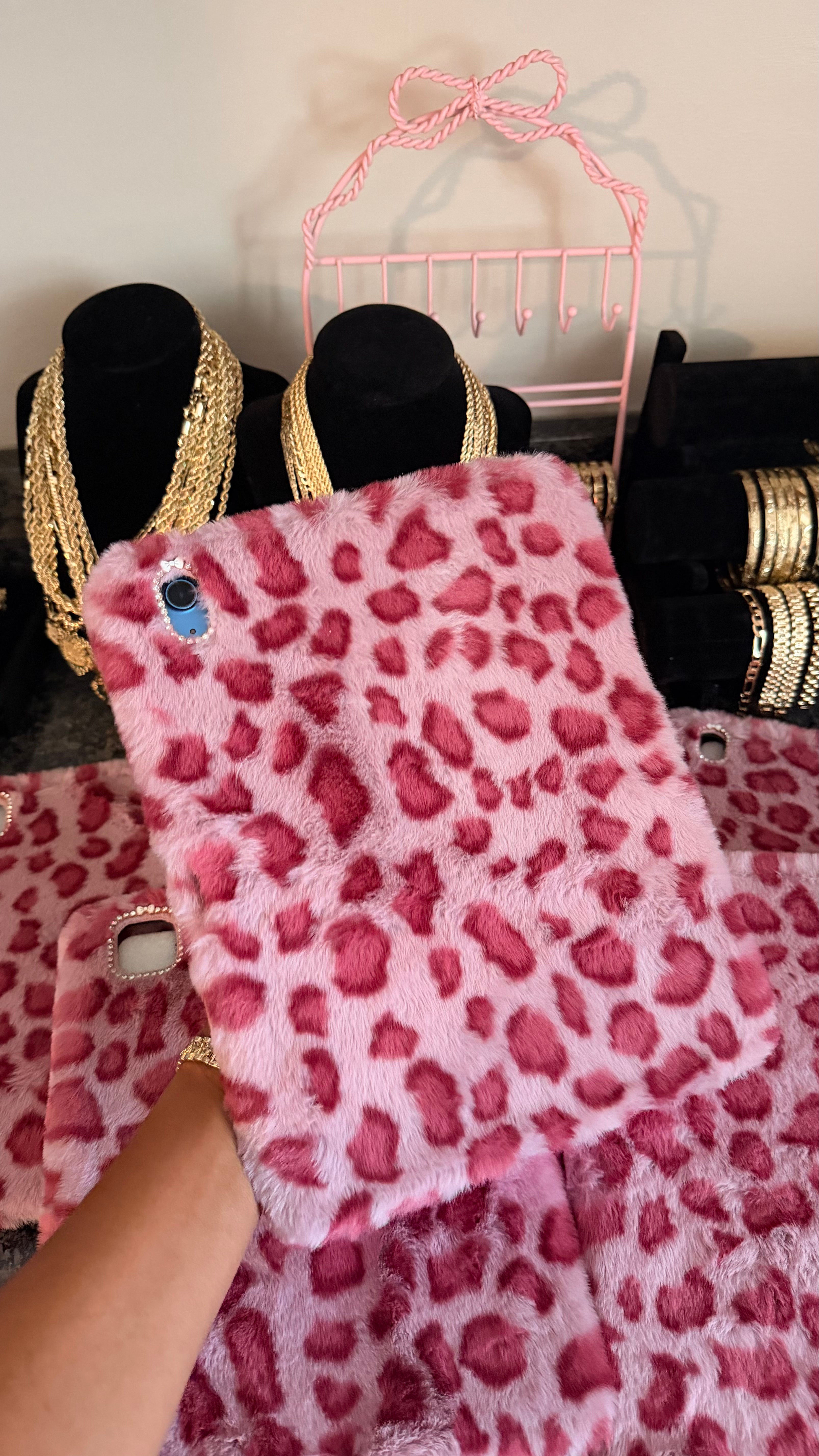 pink plush ipad case image 0