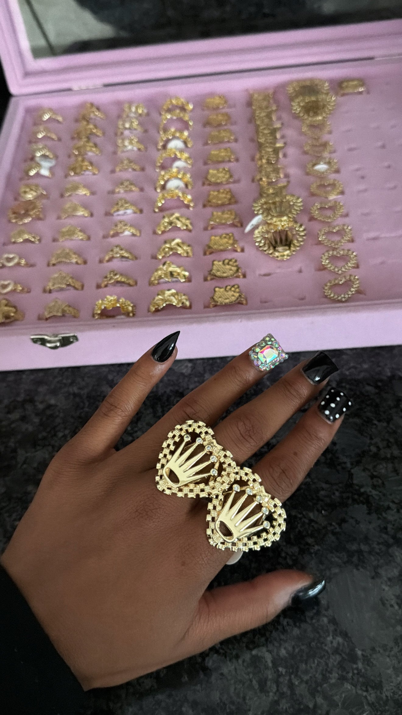 ROLLIE HEART CROWN RING