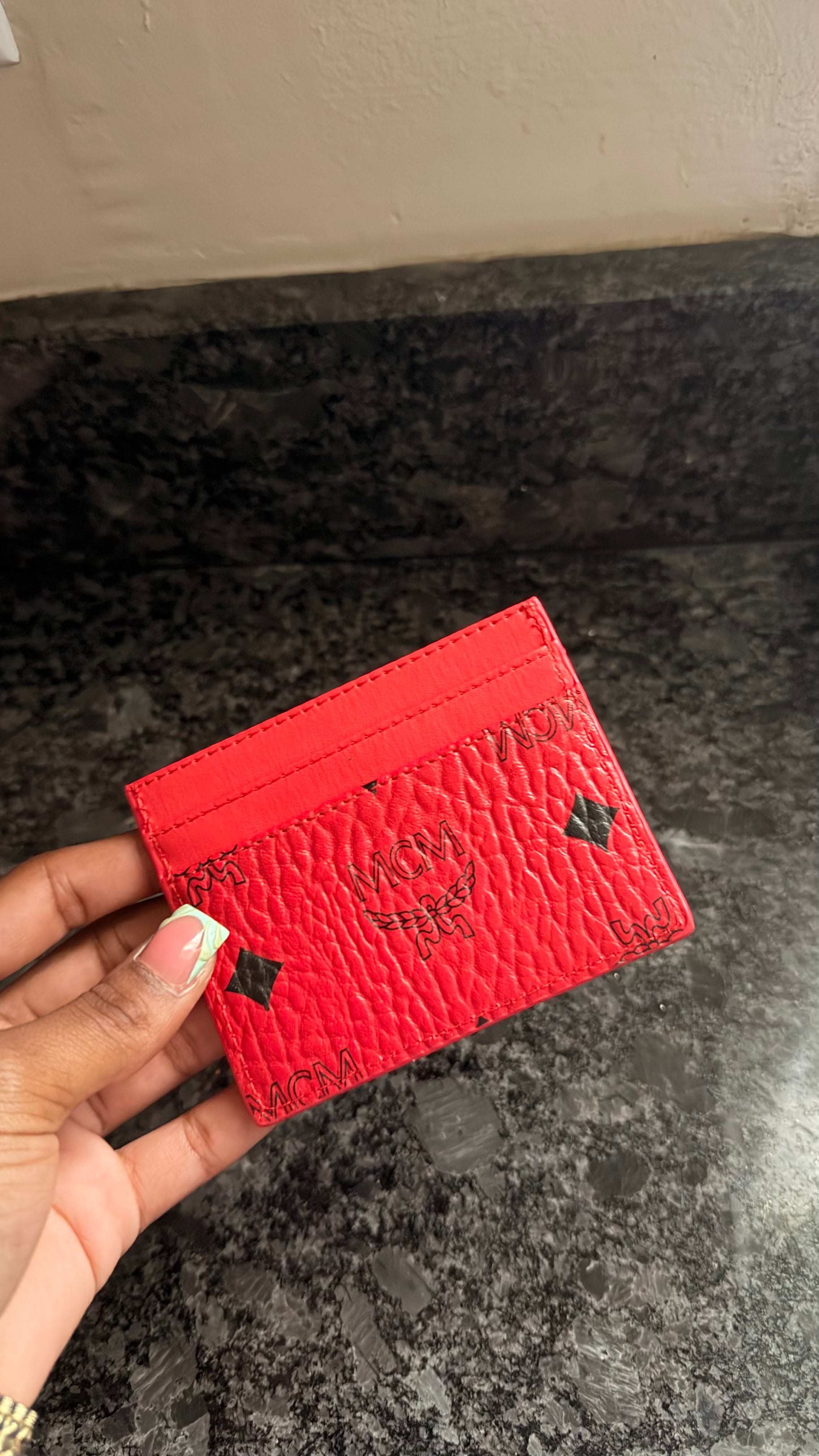 red designer cardholder image 0