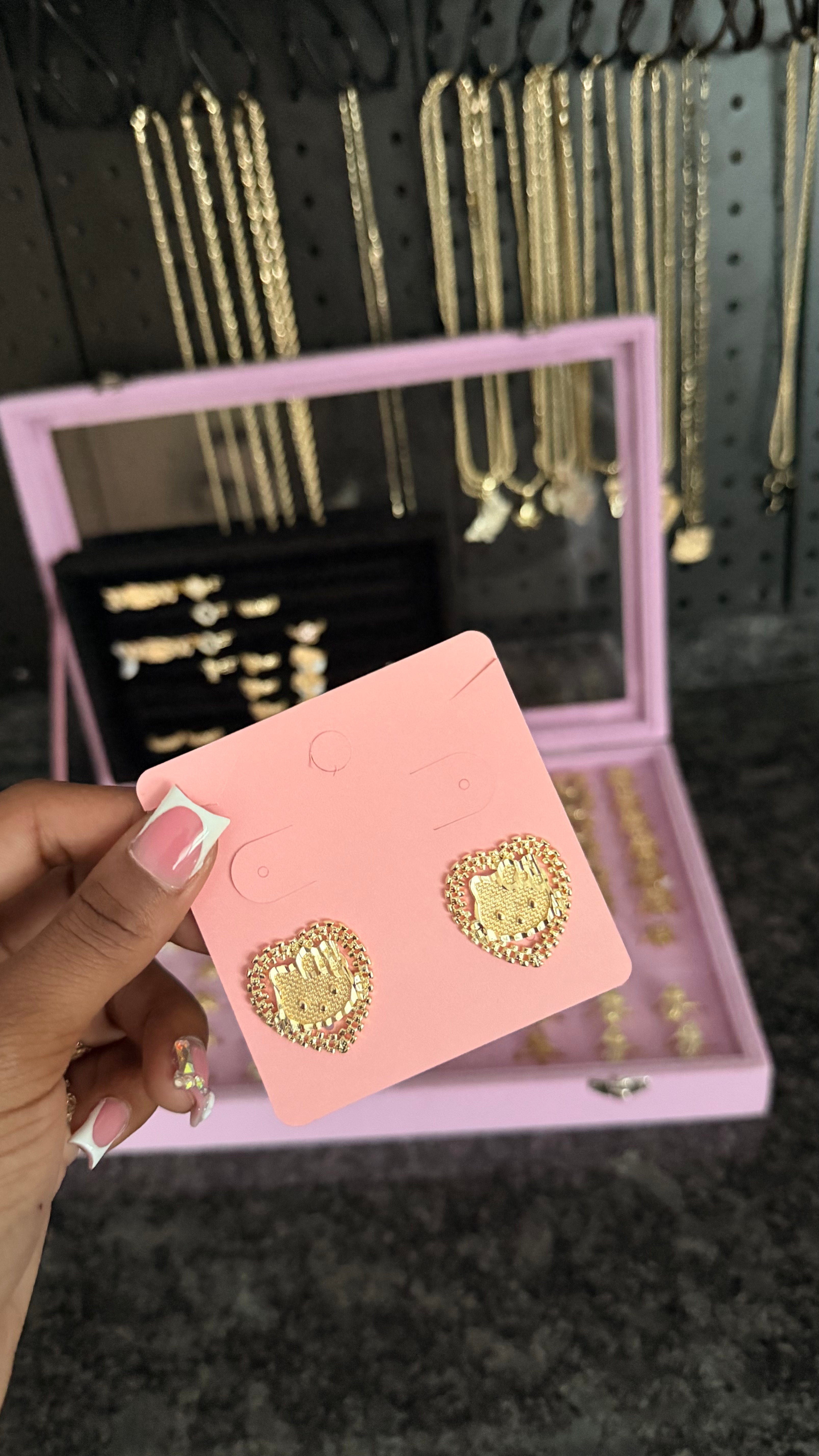 hk rollie heart studs image 0