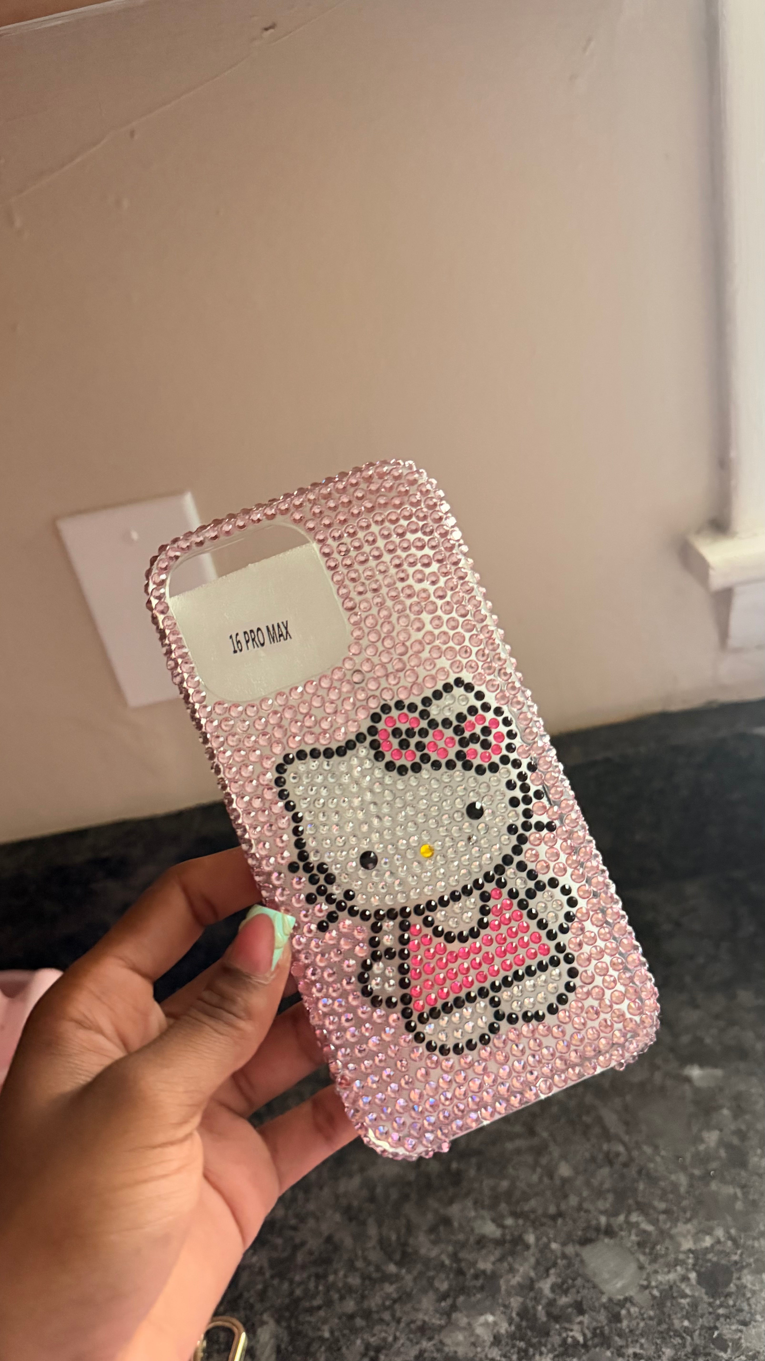 pink bling hk phone case image 0