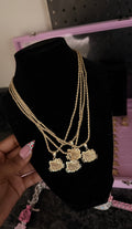 small hk face necklace image 0
